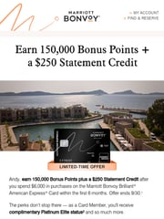 Email Inspiration from Marriott Bonvoy