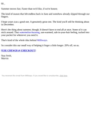 Email Inspiration from Marvin @ Milliways
