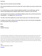 Email Inspiration from Megan, Customer Success