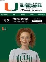 Email Inspiration from Miami Hurricanes Team Shop