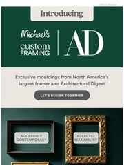 Email Inspiration from Michaels Custom Framing