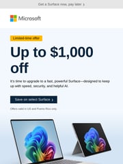 Email Inspiration from Microsoft Store