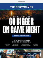 Email Inspiration from Minnesota Timberwolves