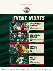 Email Inspiration from Minnesota Wild