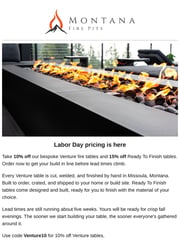 Email Inspiration from Montana Fire Pits