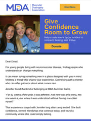 Email Inspiration from Muscular Dystrophy Association