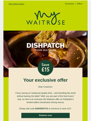Email Inspiration from My Waitrose