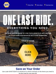 Email Inspiration from NAPA Auto Parts