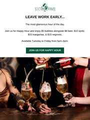Email Inspiration from Nick & Nora's Parramatta