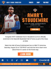 Email Inspiration from NY Knicks