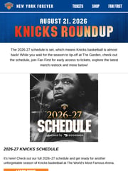 Email Inspiration from NY Knicks