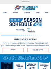 Email Inspiration from Oklahoma City Thunder