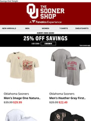 Email Inspiration from Oklahoma Sooners Official Store