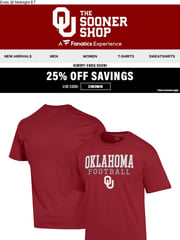 Email Inspiration from Oklahoma Sooners Official Store