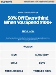 Email Inspiration from Old Navy