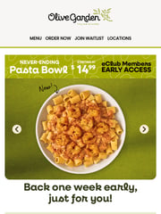 Email Inspiration from Olive Garden