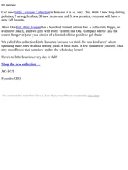 Email Inspiration from Olive & June