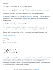 Email Inspiration from Onuia