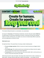 Email Inspiration from Optimizely