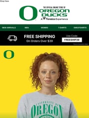 Email Inspiration from Oregon Ducks Online Store