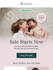 Email Inspiration from Owlet Baby Care