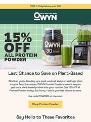 Email Inspiration from OWYN