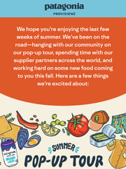 Email Inspiration from Patagonia Provisions