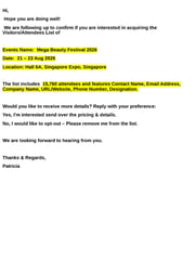 Email Inspiration from Patricia
