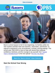 Email Inspiration from PBS KIDS for Parents