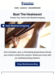 Email Inspiration from Pease Doors