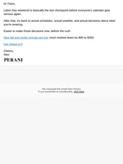 Email Inspiration from Perani
