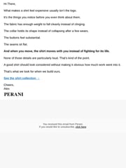 Email Inspiration from Perani