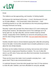 Email Inspiration from Pete Maysmith, LCV
