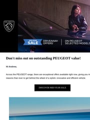 Email Inspiration from PEUGEOT Australia