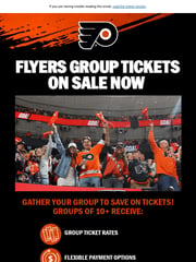 Email Inspiration from Philadelphia Flyers