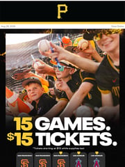 Email Inspiration from Pittsburgh Pirates