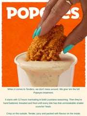 Email Inspiration from Popeyes Louisiana Chicken UK
