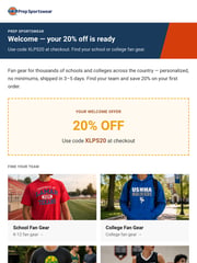 Email Inspiration from Prep Sportswear