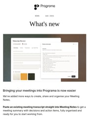 Email Inspiration from Programa Team