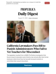Email Inspiration from ProPublica's Daily Digest