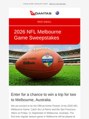 Email Inspiration from Qantas Red Email