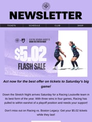 Email Inspiration from Racing Louisville FC