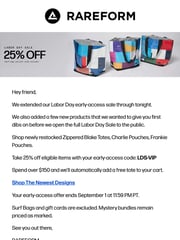 Email Inspiration from RAREFORM