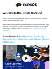 Email Inspiration from Real Estate Team OS