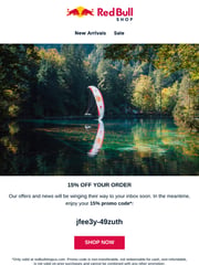 Email Inspiration from Red Bull Shop US