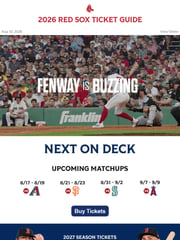 Email Inspiration from Red Sox Ticket Guide