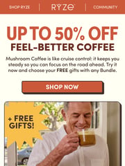 Email Inspiration from RYZE Superfoods