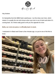 Email Inspiration from Sam from MBM Swim