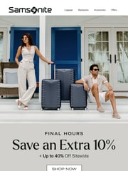 Email Inspiration from Samsonite