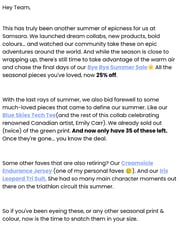 Email Inspiration from sarah from samsara